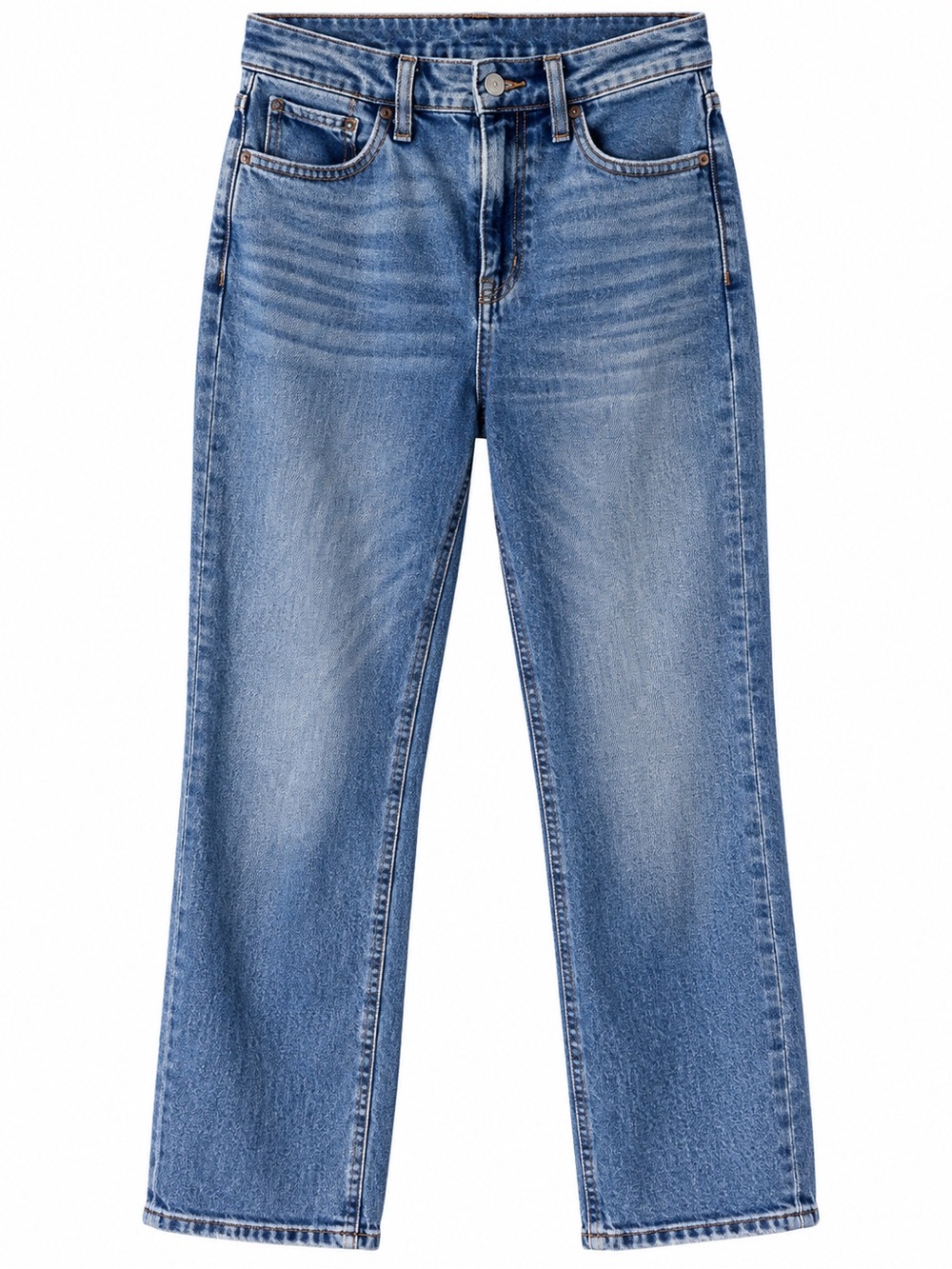 J.Crew Essential Straight Jeans Women’s 26 Medium Wash Ankle Cropped Stretch